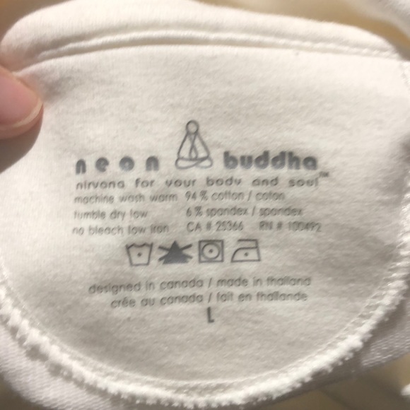 Neon Buddha off white sweatshirt jacket size large - Picture 10 of 10